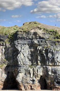 cliffs on the beach in Ballybunion Kerry Ireland on the wild atlantic way