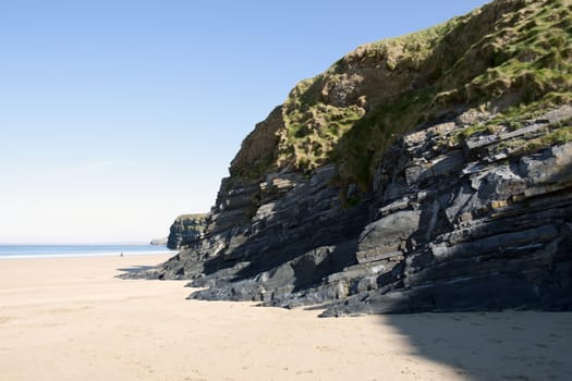 cliffs on the beach in Ballybunion Kerry Ireland on the wild atlantic way