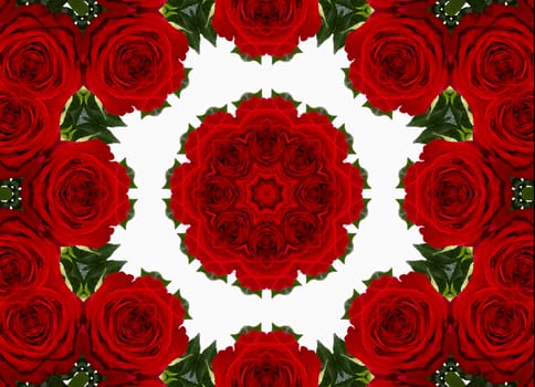 abstract kaleidoscopic pattern,background for design of roses