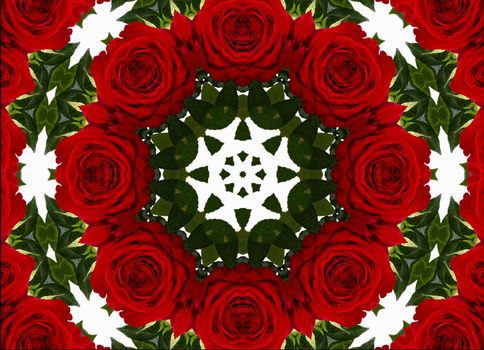 abstract kaleidoscopic pattern,background for design of roses