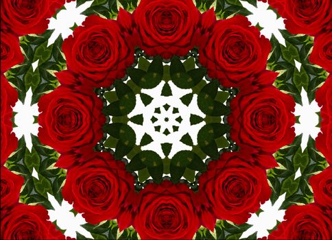 abstract kaleidoscopic pattern,background for design of roses