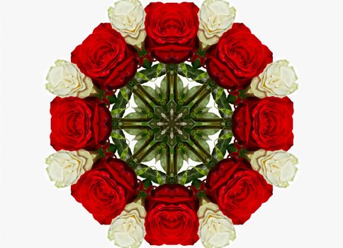 abstract kaleidoscopic pattern,background for design of roses