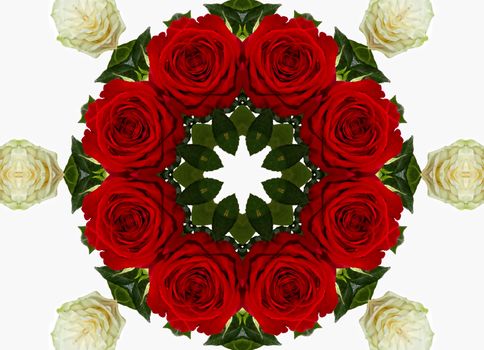 abstract kaleidoscopic pattern,background for design of roses