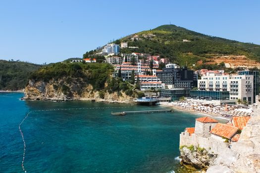 Montenegro, Budva - JUNE 06, 2014: view on old town