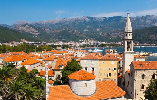 Montenegro, Budva - JUNE 06, 2014: view on old town