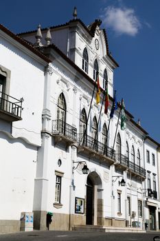 A white building in the Portuguese city of Evora