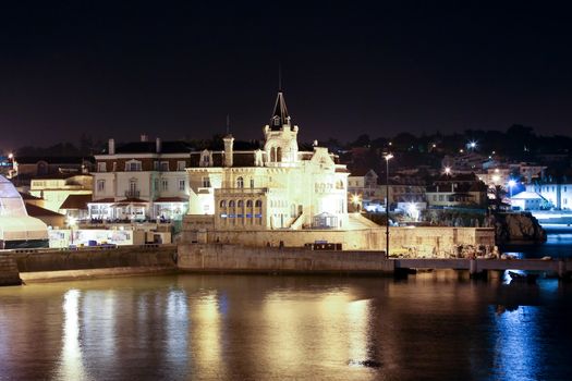 The city of Cascais near Lisboa by night