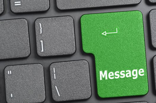 Green message key on keyboard