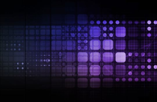 Science Research Background with Moving Data Art