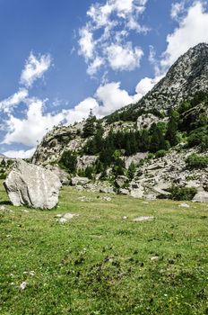 Amazing landscape at the Pyrenees mountains in France