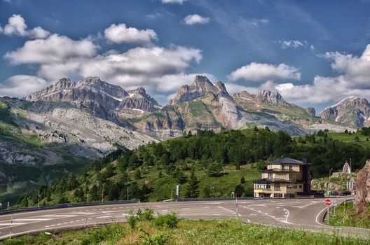 Amazing landscape at the Pyrenees mountains in France