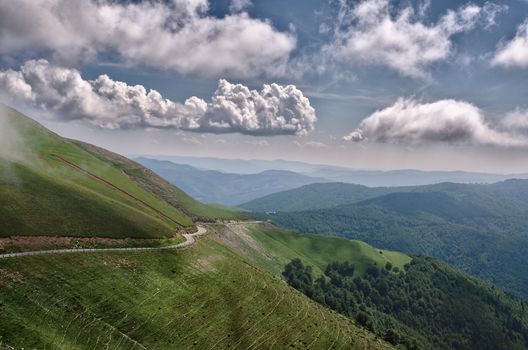 Amazing landscape at the Pyrenees mountains in France