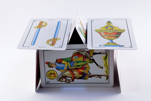 House Spanish playing cards isolated