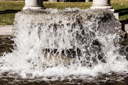 Source of a water park as slowed