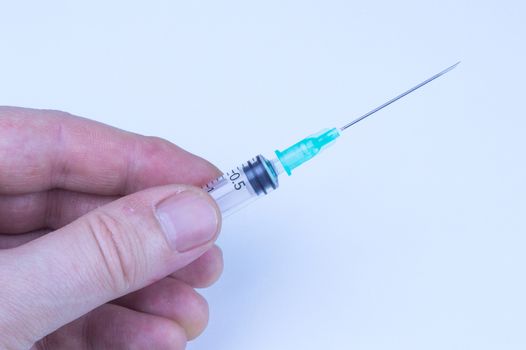 Subject disposable syringe with fingers