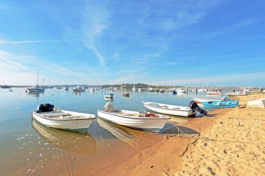 The harbor from Alvor in the Algarve Portugal