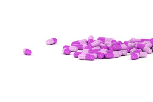 An Illustration of a Group of Pink Pills on a white background