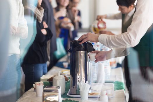 Coffee break at conference meeting.  Business and entrepreneurship.