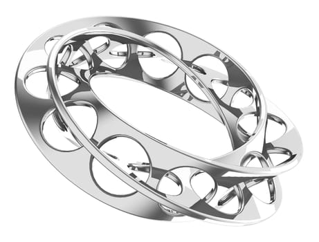 3d generated picture of an endless metal ring