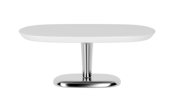 White coffee table isolated on white background