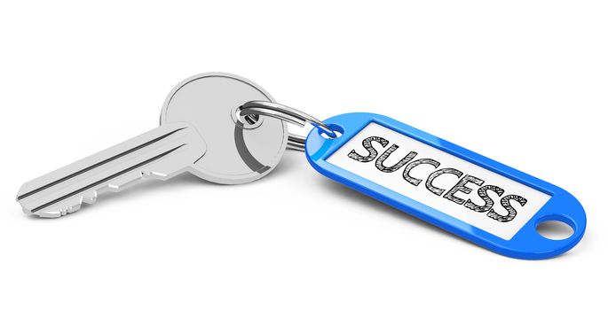 3d generated picture of a key to success concept