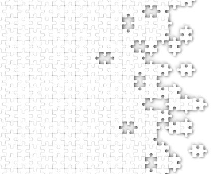 3d generated picture of a white puzzle