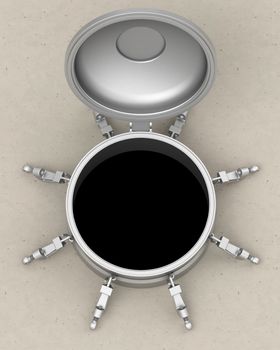 3d generated picture of a dark hole