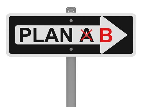 3d generated picture of a "plan b" sign