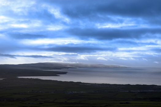 view from Knockanore hill of the river Shannon estuary and Atlantic ocean