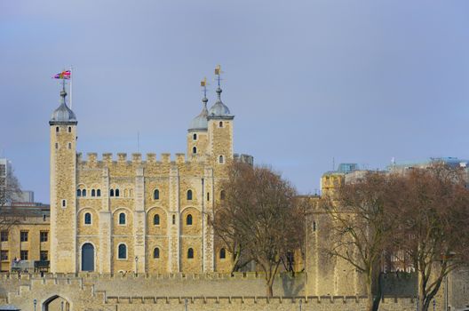 Tower of London across river Thames