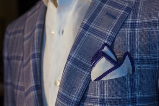 Business suits on shop mannequins high fashion retail display