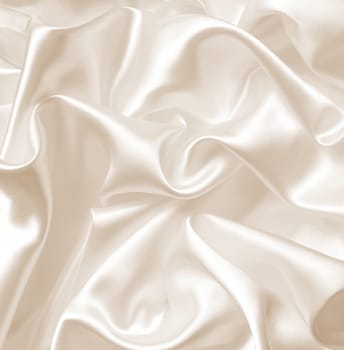 Smooth elegant golden silk can use as wedding background. In Sepia toned. Retro style