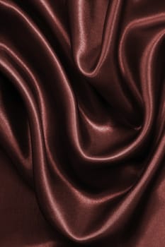 Smooth elegant dark brown chocolate silk can use as background