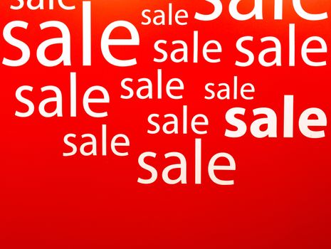 sale background, white on red