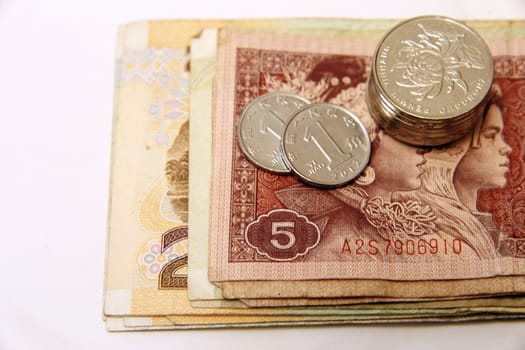 Chinese yuan isolated on the white background