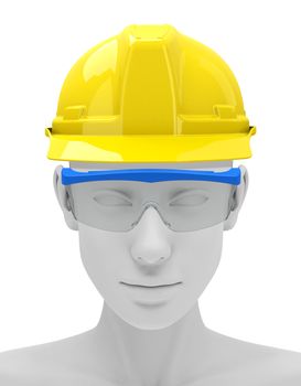 3d generated picture of personal protective equipment (work safe)