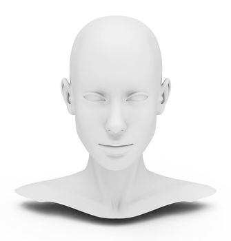 3d generated picture of a human head