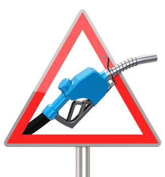 3d generated picture of a fuel nozzle sign