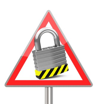 3d generated picture of a padlock sign