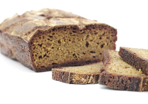 Rye bread home-baked yeast-free on sourdough with useful additives 