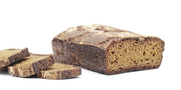 Rye home-baked bread yeast-free on sourdough with useful additives