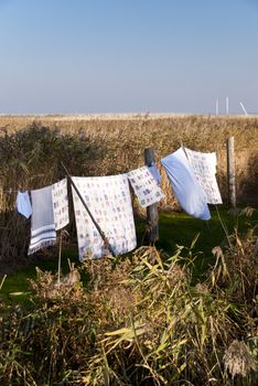 Clothes Line in Ahrenshoop, Germany