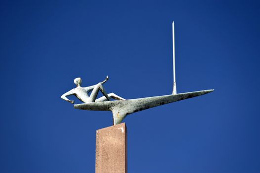 Sailing Statue in Kiel in Germany
