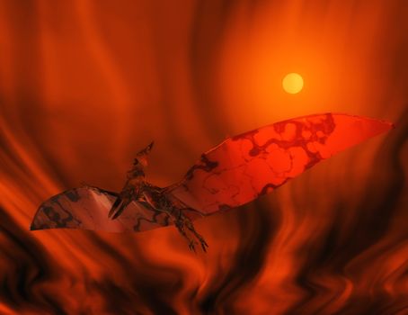 Digital Illustration of a Pteranodon