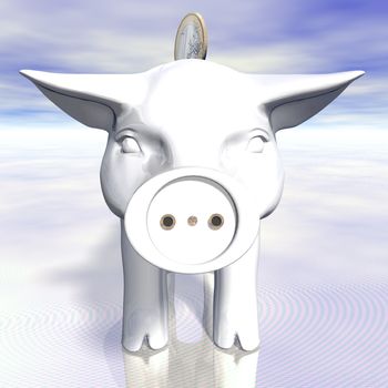 Digital Illustration of a Piggy Bank