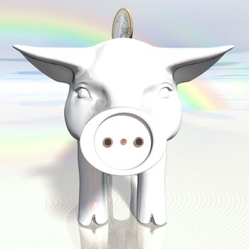Digital Illustration of a Piggy Bank