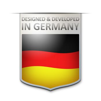 An image of a nice designed and developed in germany badge