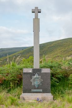 ROBINSON PASS, SOUTH AFRICA - JANUARY 2, 2015: Memorial for 13 police members who died in a bus accident on the pass in 1988