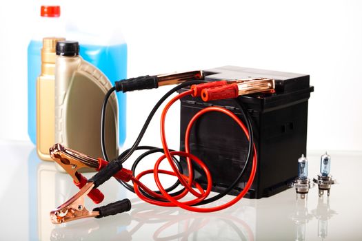 Car battery on vivid moto concept