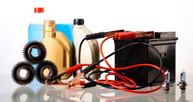 Car battery on vivid moto concept